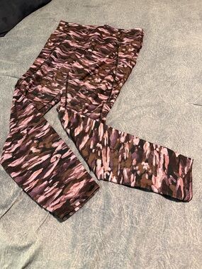 Tamari Pink, Purple, Black & Brown Camo Leggings